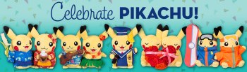 Pokemon Center Original Paired Pikachu Celebrations Sweetheart Pikachu Plush 8/"